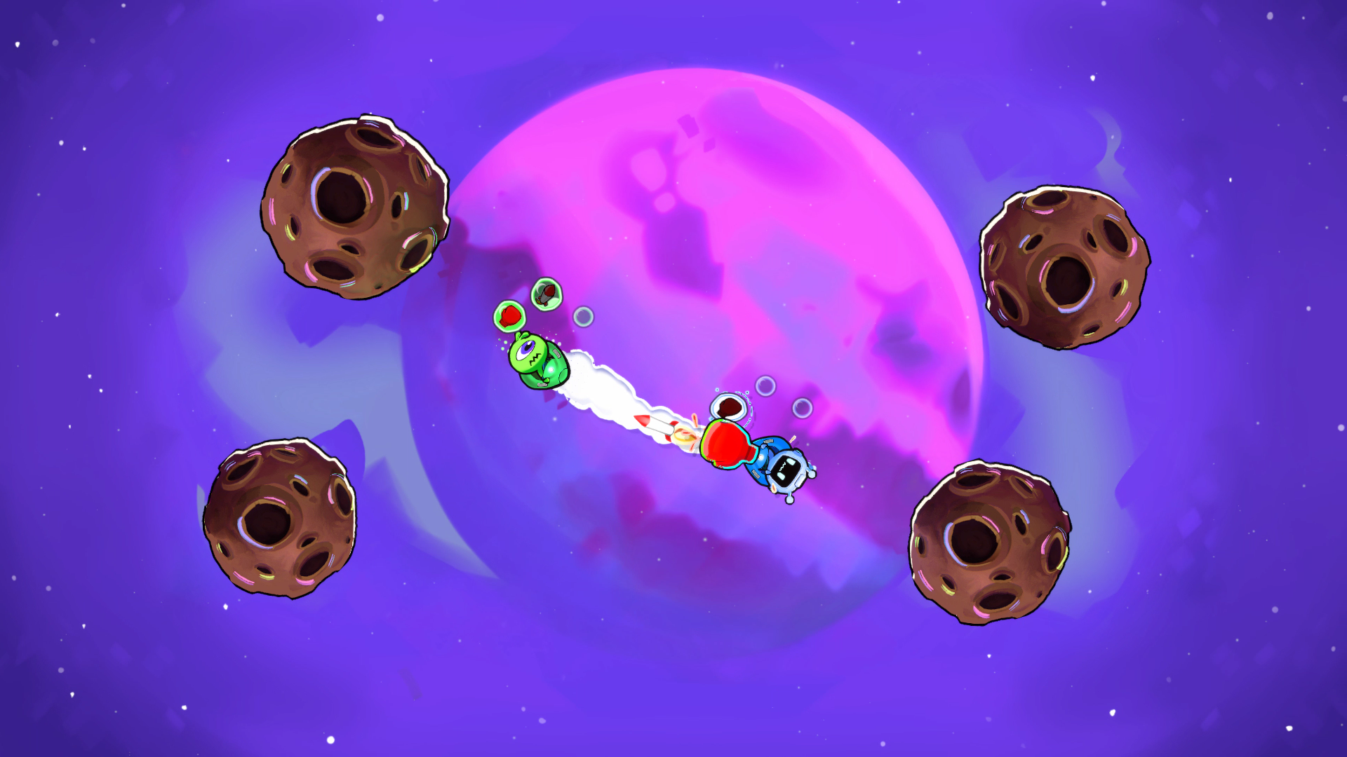 Missiles over the asteroids